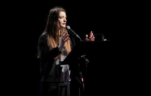 Visuel de la lecture au théâtre Berthelot Jean Guerrin